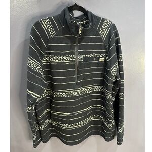 Vintage Y2K North Face Navajo Stripe Fleece Pullover Navy XL Made in Jordan